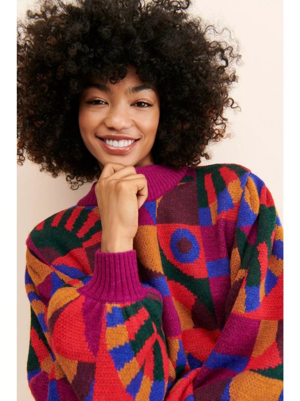 Anthropologie FARM Rio Graphic Toucans Sweater, Women Size Large